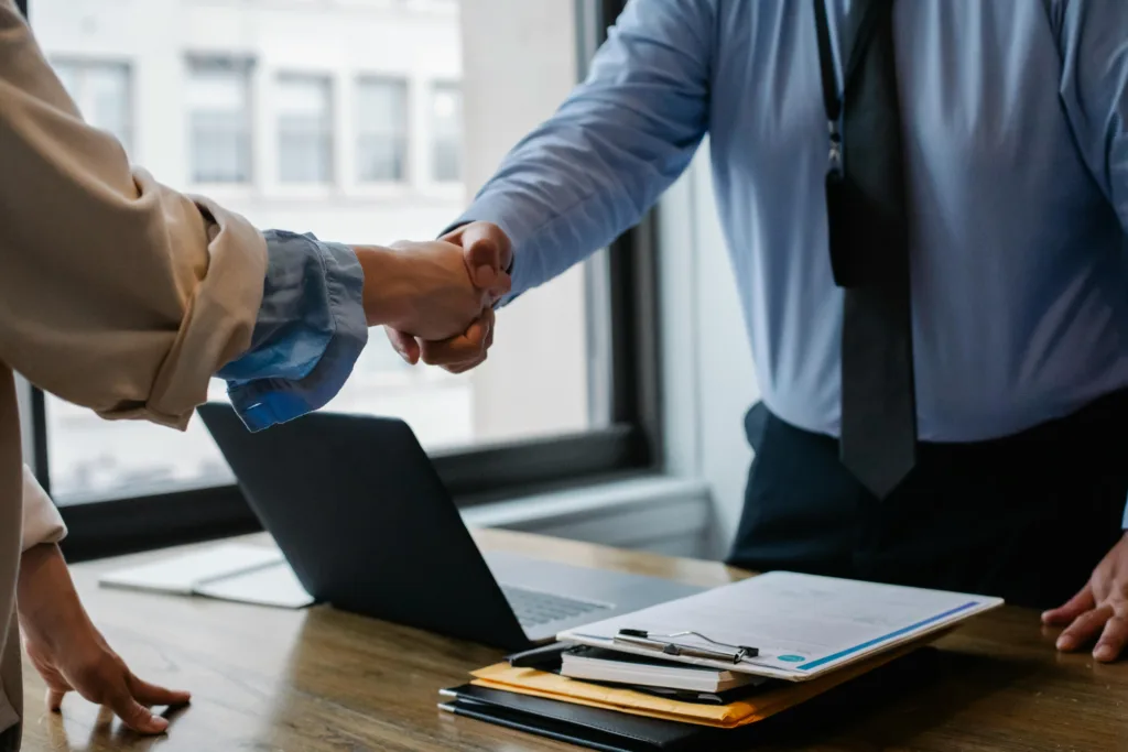businessmen shaking hands